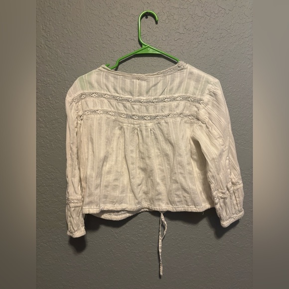 Free People white lace crop top - small - Picture 3 of 3